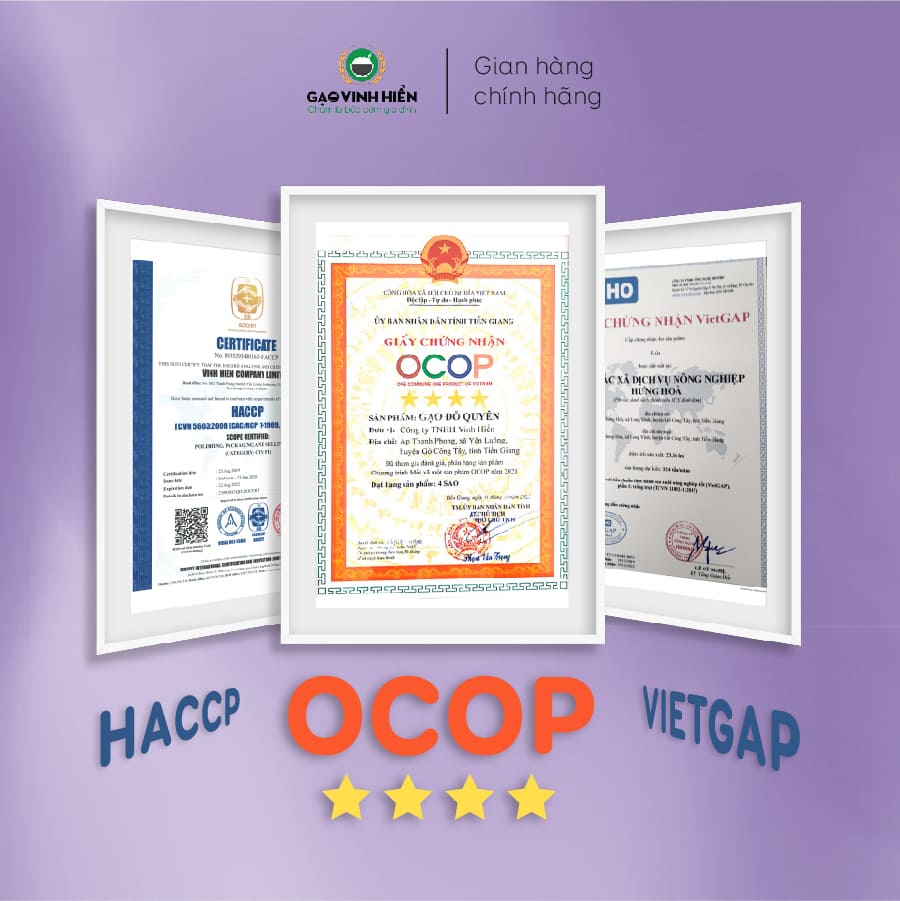 Đặc sản Tiền Giang - Gạo Quê Dẻo Vừa Đỗ Quyên - OCOP 4 SAO