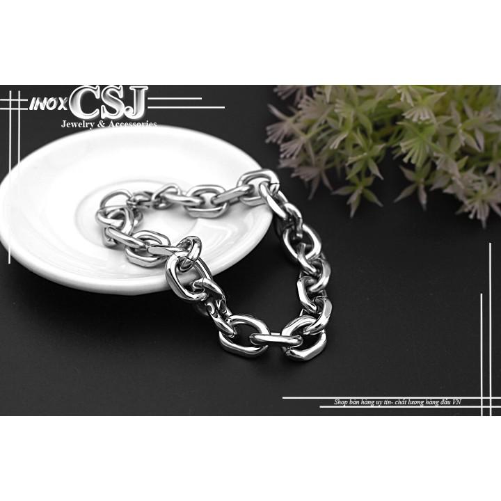 LẮC TAY NAM INOX NAM CHỮ CONG TO ĐẠI 10LY siêu đẹp, siêu ngầu