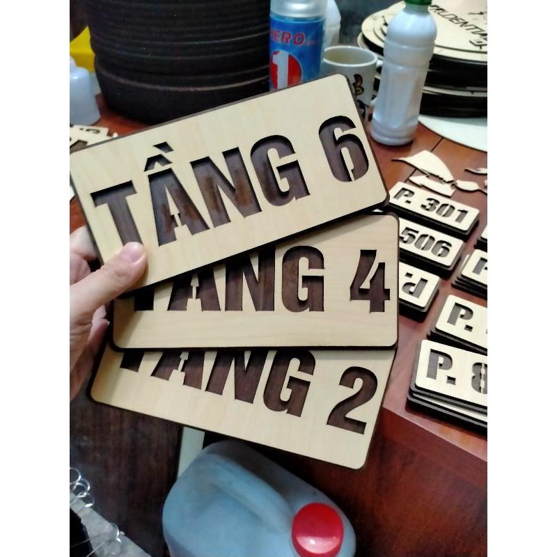 Bảng Số Tầng, Số Phòng Bằng Gỗ Trang Trí Độc Đáo