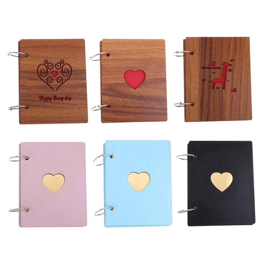 Wooden Scrapbook Photo Album Kraft Paper for Valentines Day Wedding