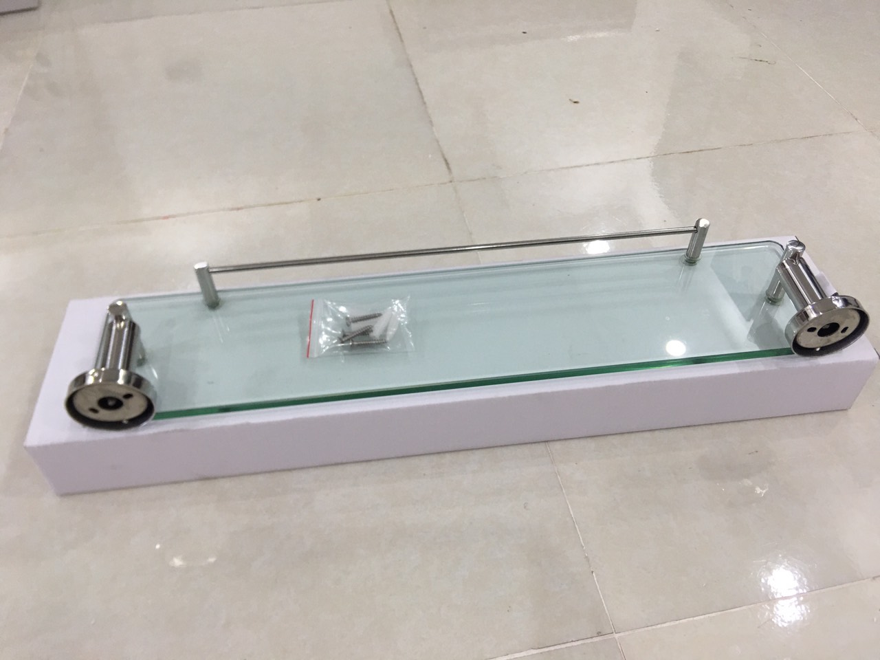 Kệ kính, kệ gương để đồ nhà tắm inox 304 không rỉ, hàng dày đẹp KK105