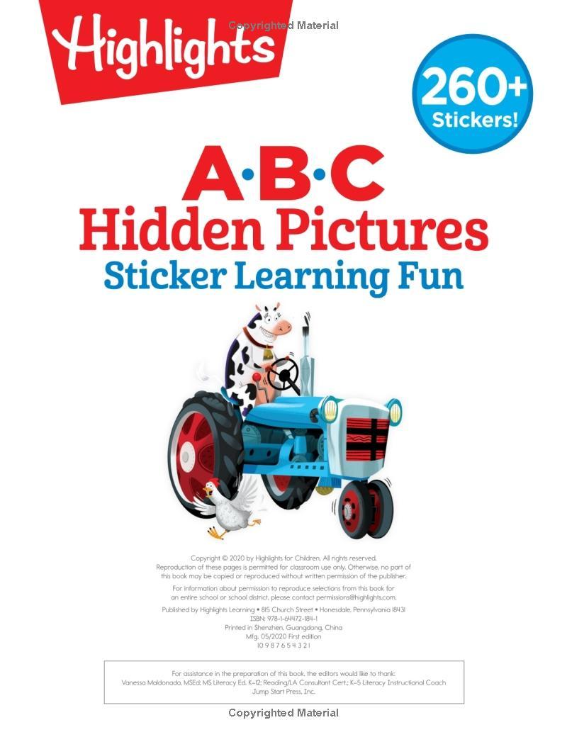 ABC Hidden Pictures Sticker Learning Fun