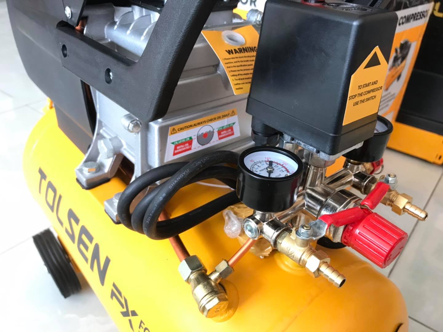 Máy nén khí có dầu 24L 1500W Tolsen 73114- Hàng chính hãng