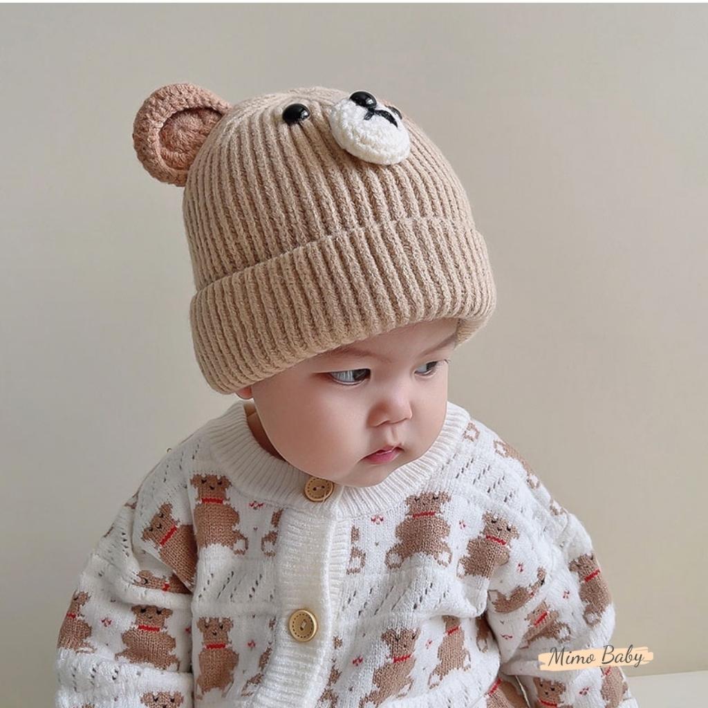 Mũ nón len beanie cho bé đan hình con vật dễ thương ML203 Mimo Baby