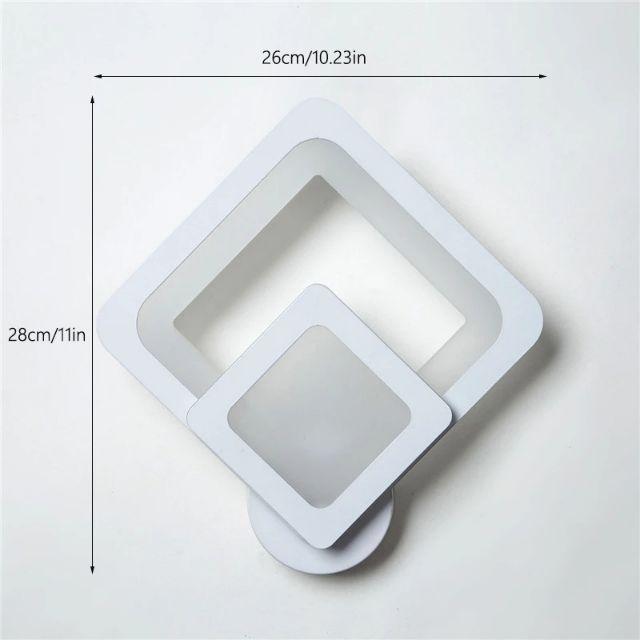 Đèn tường led cao cấp hiện đại hình vuông kép