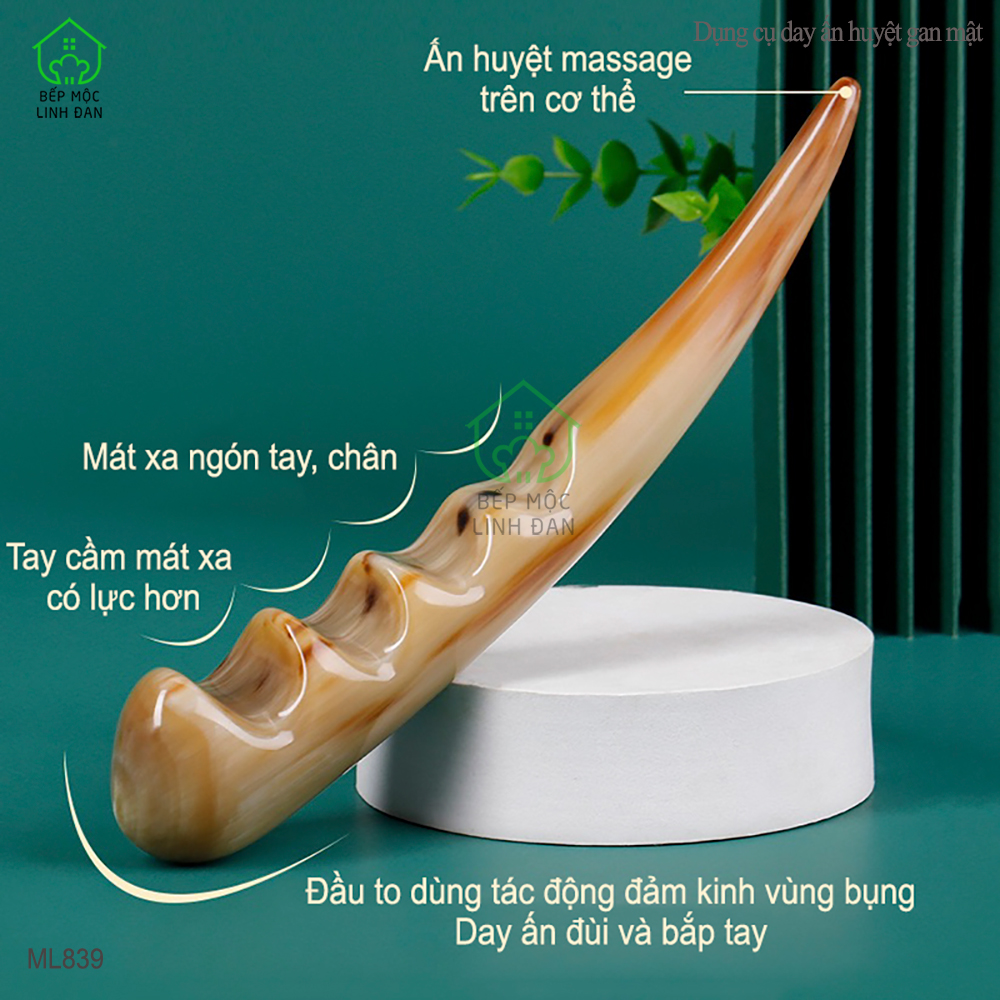 Dụng Cụ Day Ấn Huyệt Gan/Mật - Bằng Sừng Đả Thông Kinh Lạc [ML839]