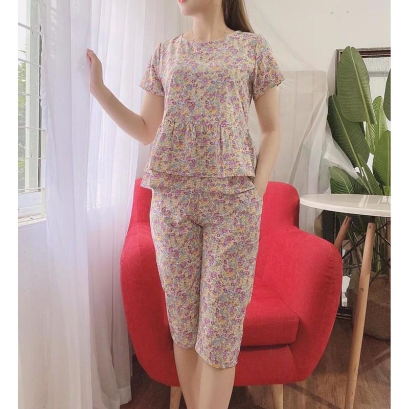 Lửng lụa bèo 2 tầng, bộ mặc nhà nữ, chất mềm mát, thấm hút mồ hôi