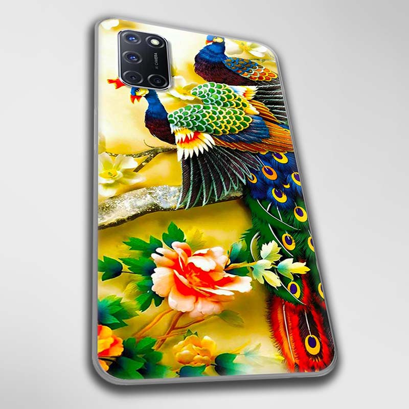 Ốp lưng dành cho Oppo A52, Oppo A92 mẫu Chim công
