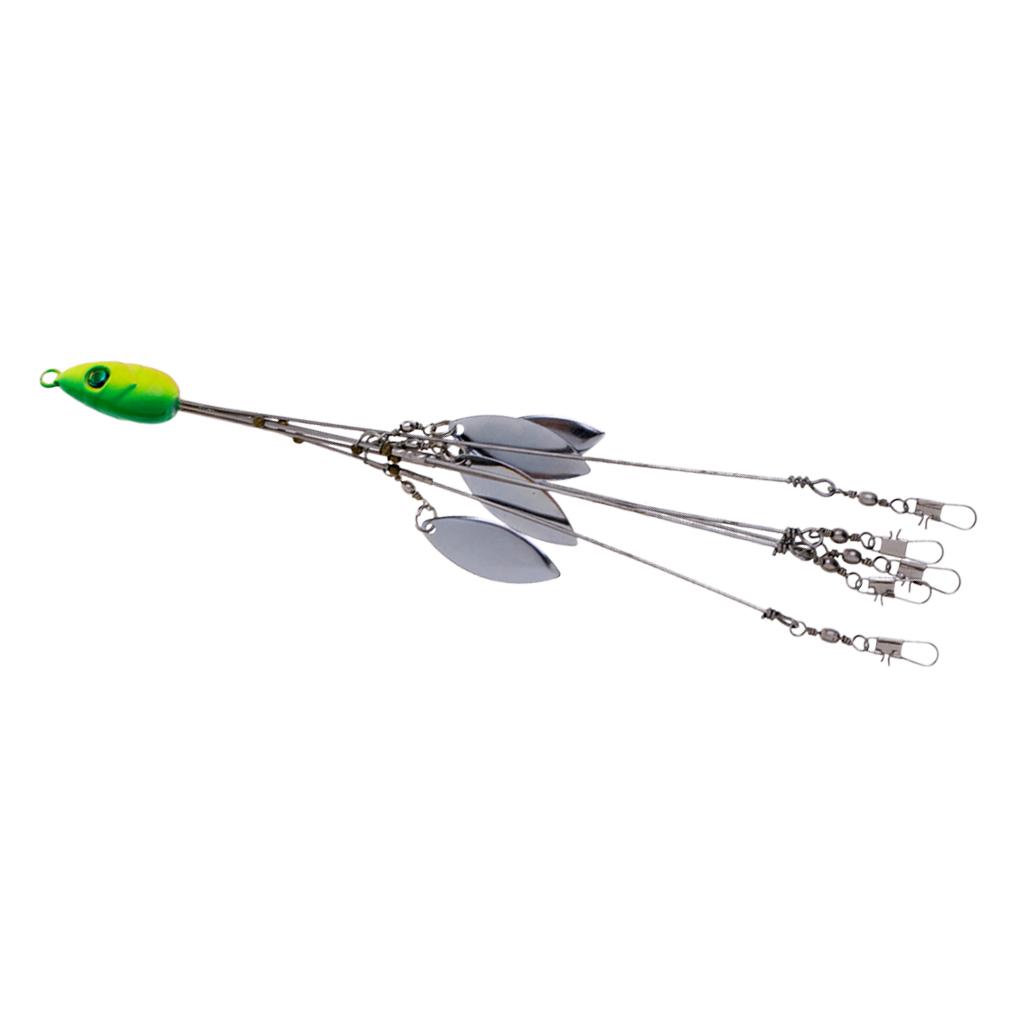 Fishing Lure Umbrella Rig Bait Leader Head 5 Arms Alabama Multi-color Bass
