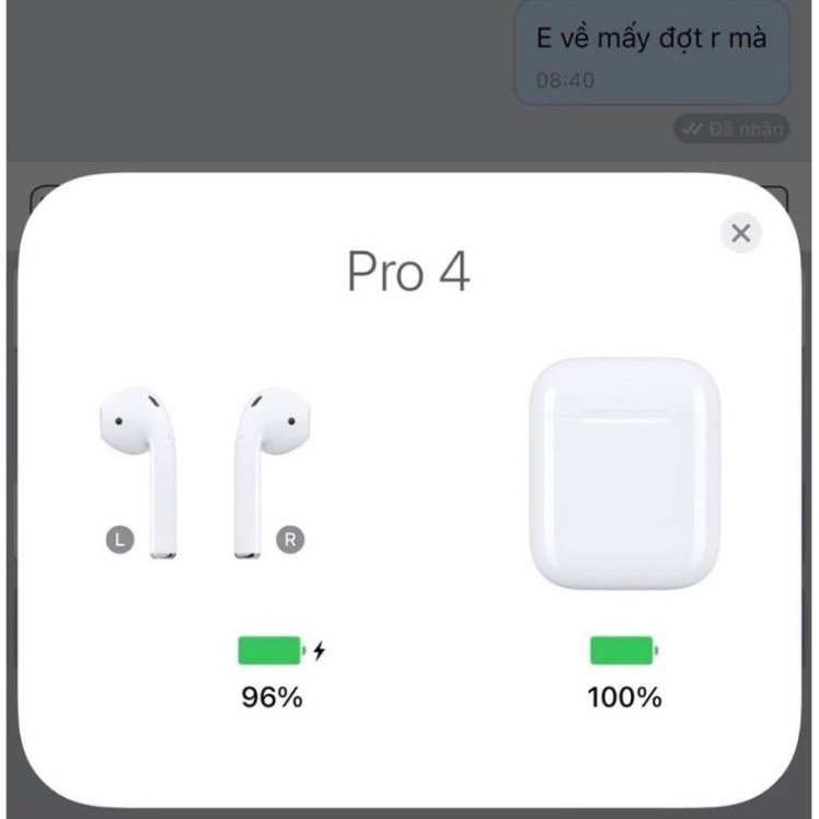 Tai nghe 5.0 bluetooth pro 4 nhỏ không dây tiện dụng