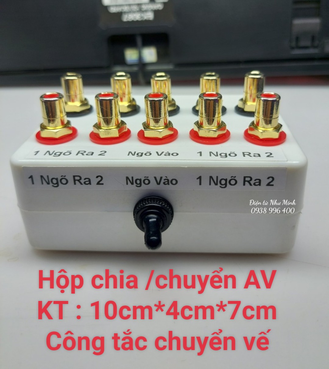 HỘP CHIA/CHUYỂN TÍN HIỆU RCA 1 vào ra 2 vế/2ngõ