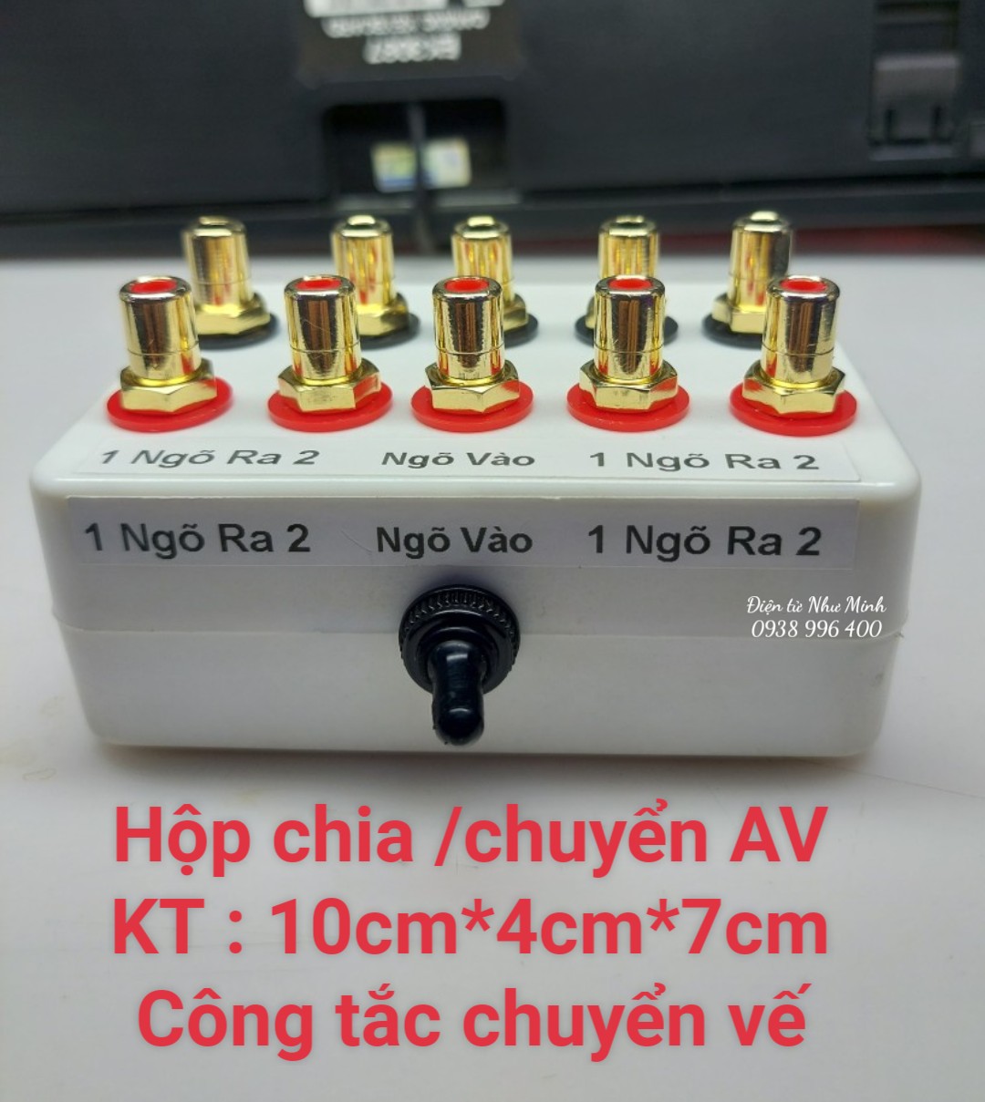 Bộ Chia Tín Hiệu ÂM THANH 1 vào 2 ra jack cắm AV