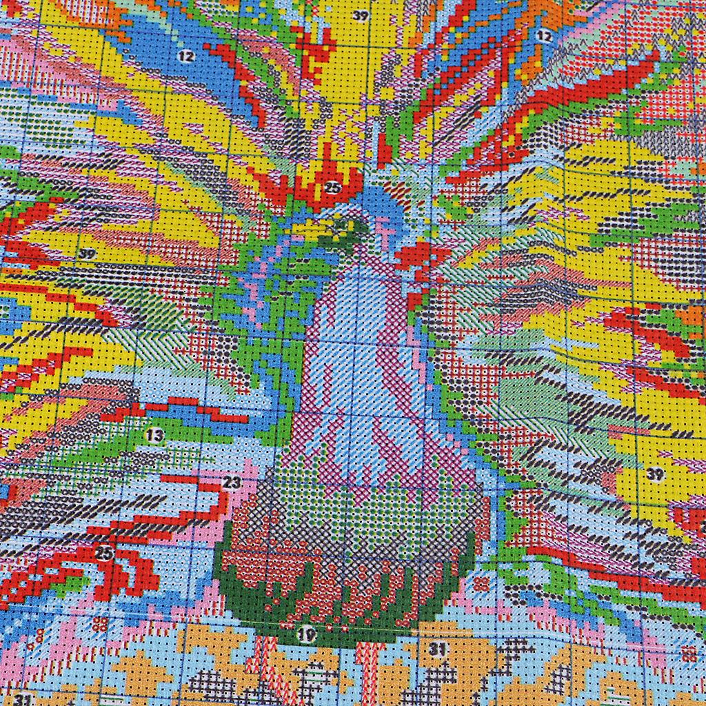 Stamped & Counted Cross Stitch Kits DIY Embroidery Kit Needlecrafts - Peacock Pattern
