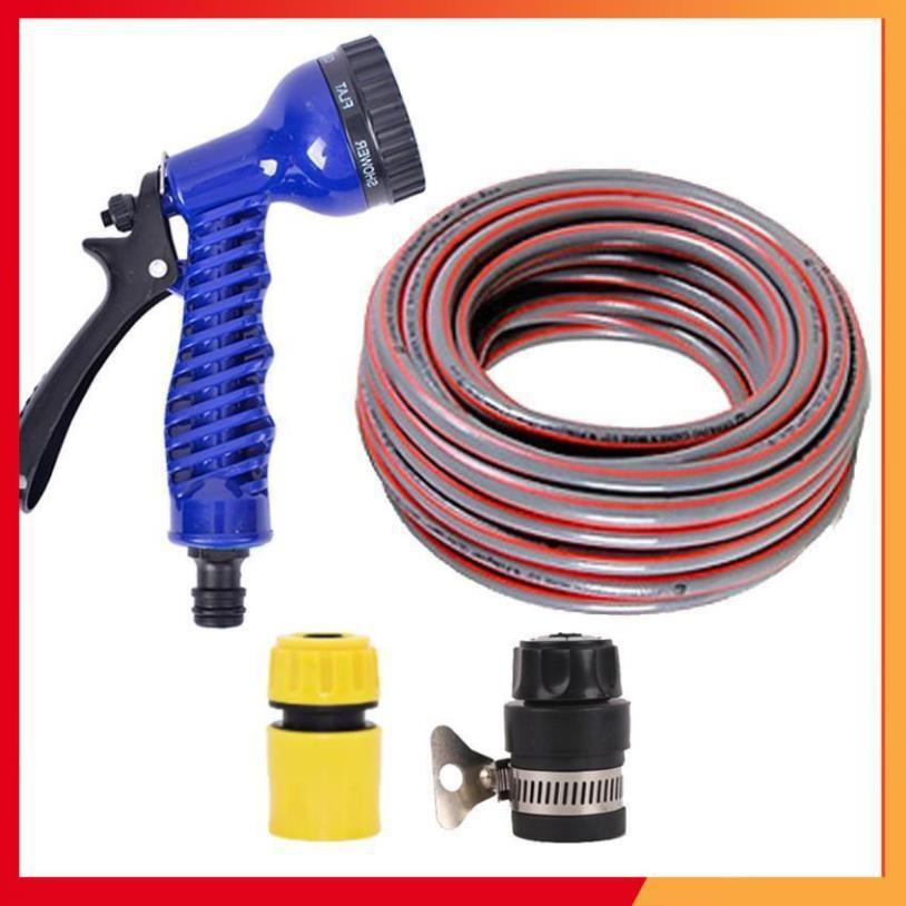 Bộ dây tăng áp 3 lần vòi xịt nước rửa xe, tưới cây loại 3-5m  206843