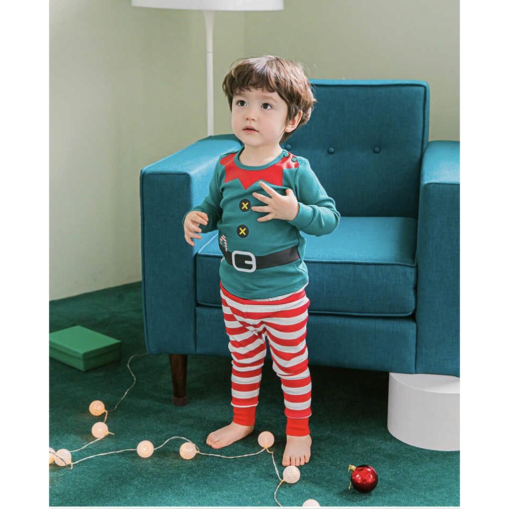 BỘ NOEL BÉ TRAI NỘI ĐỊA HÀN, CHẤT THUN COTTON ORGANIC