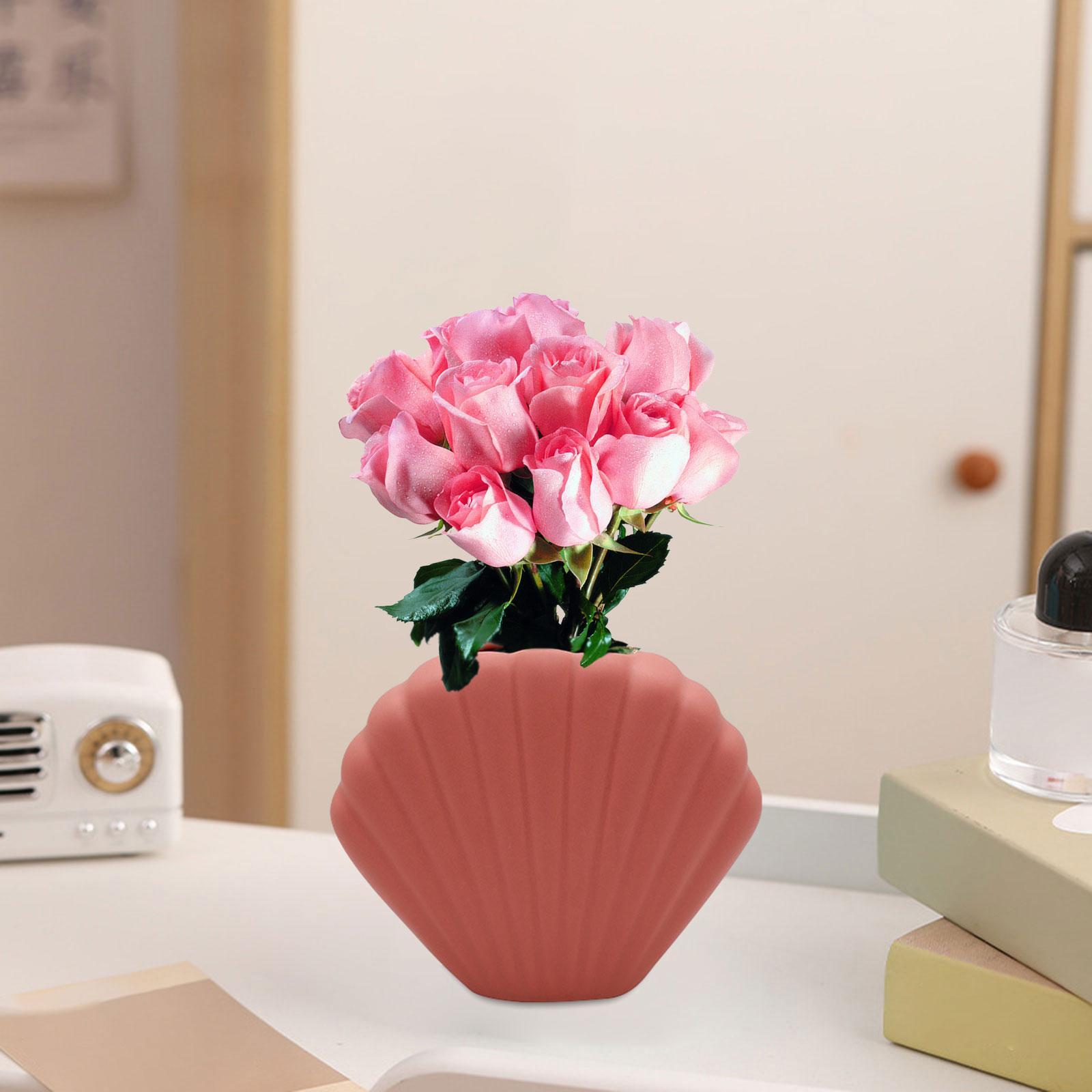 Ceramic Vase Flower Vases Decorative Arrangement Modern Portable Ornaments for Bedroom Office Party Mantel Decoration