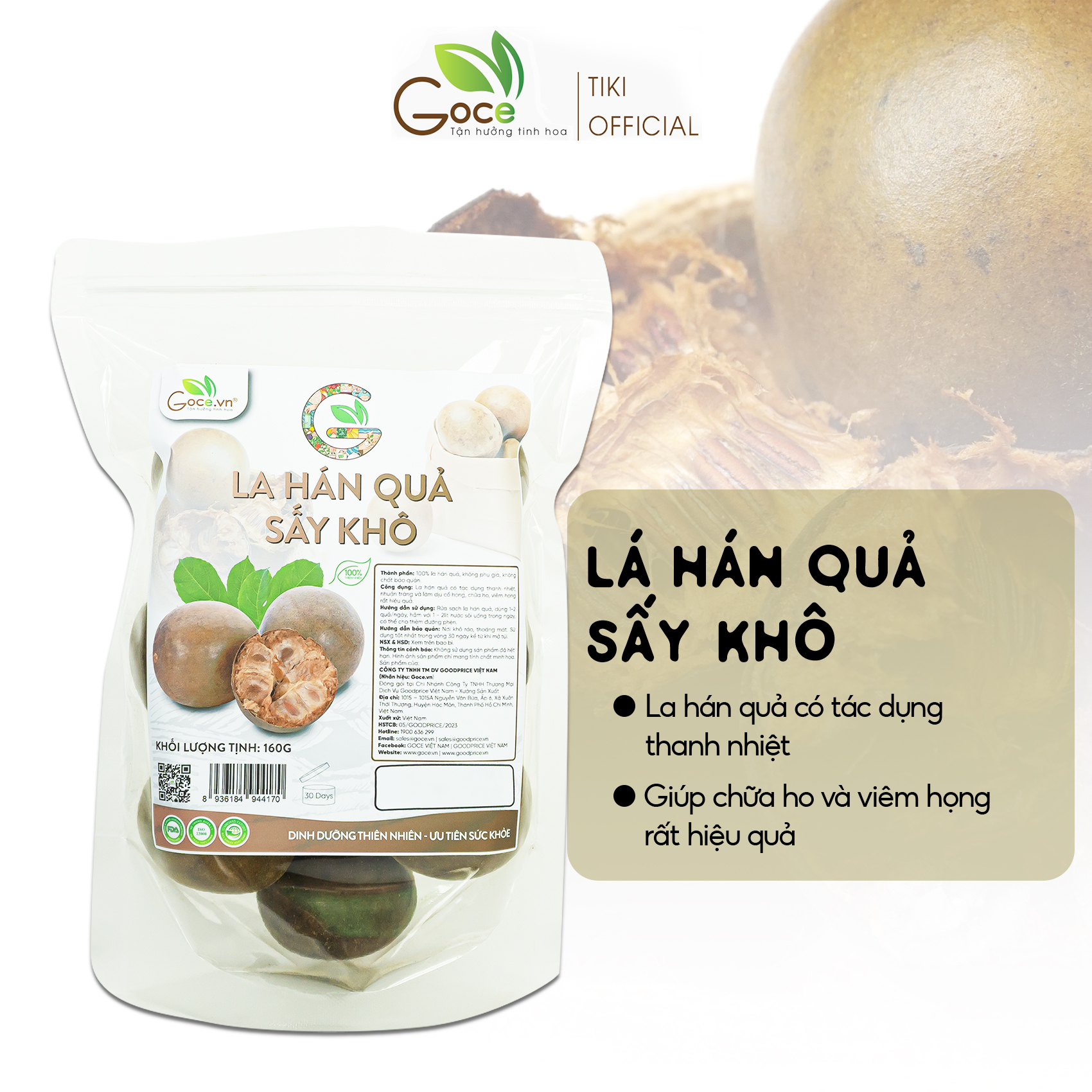 La hán quả sấy khô Goce - 160g