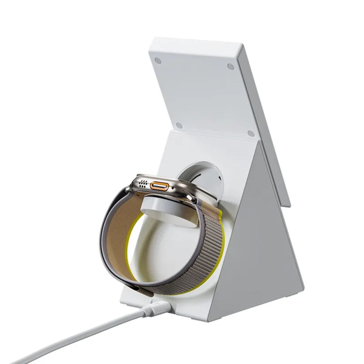 Giá đỡ điện thoại mag-safe tích hợp sạc không dây 3in 1 Choetech T600 dùng cho iphone, tai nghe và cho apple watch