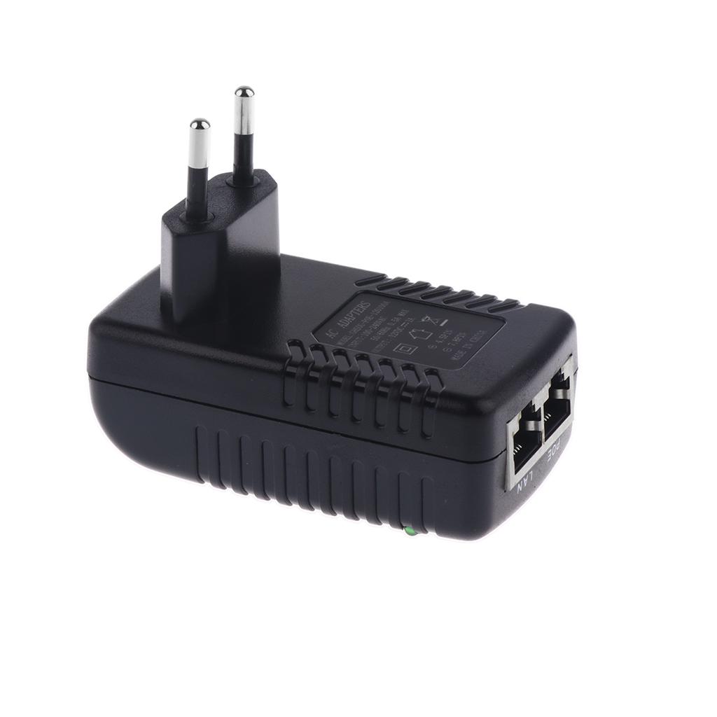 12V 1A PoE Injector Nguồn Qua Cho 802.3 AF Camera IP EU