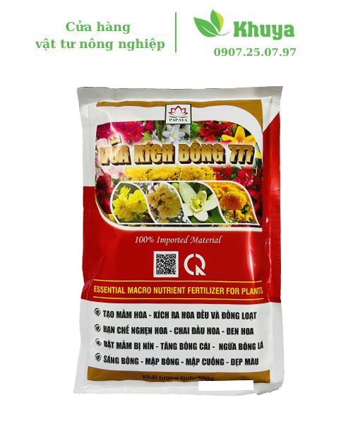 Phân bón hỗn hợp NPK Vua kích bông 777 500gr Tạo mầm - Kích hoa - Đẹp màu - Tăng bông cái