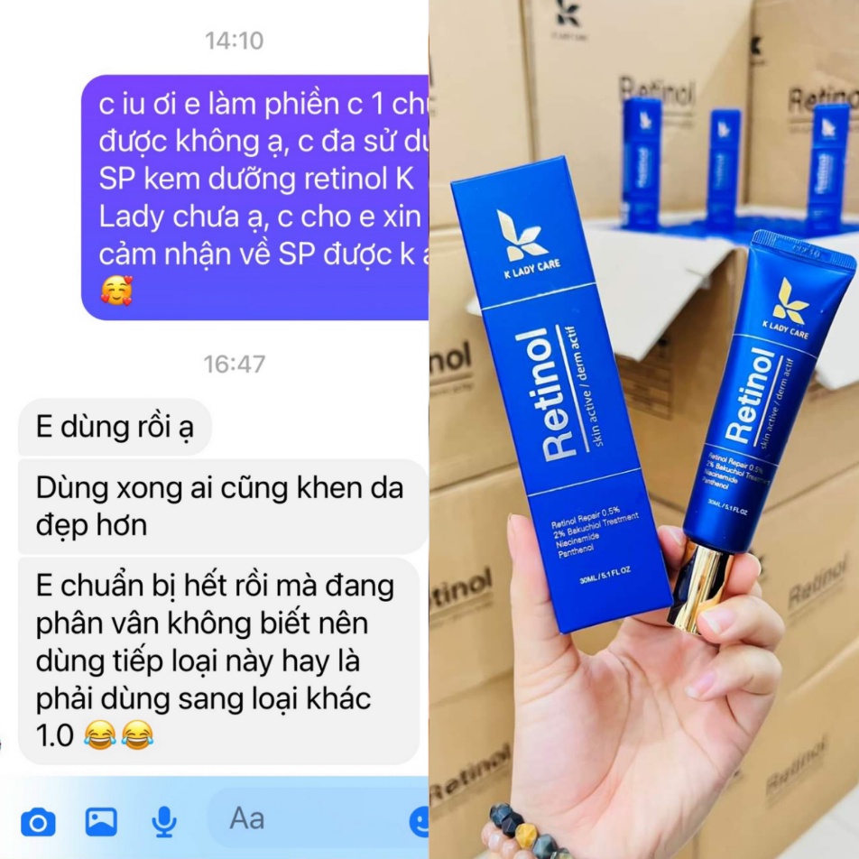 Kem dưỡng da Retinol K Lady Care Bakuchiol 30ml Hàn Quốc phiên bản mới