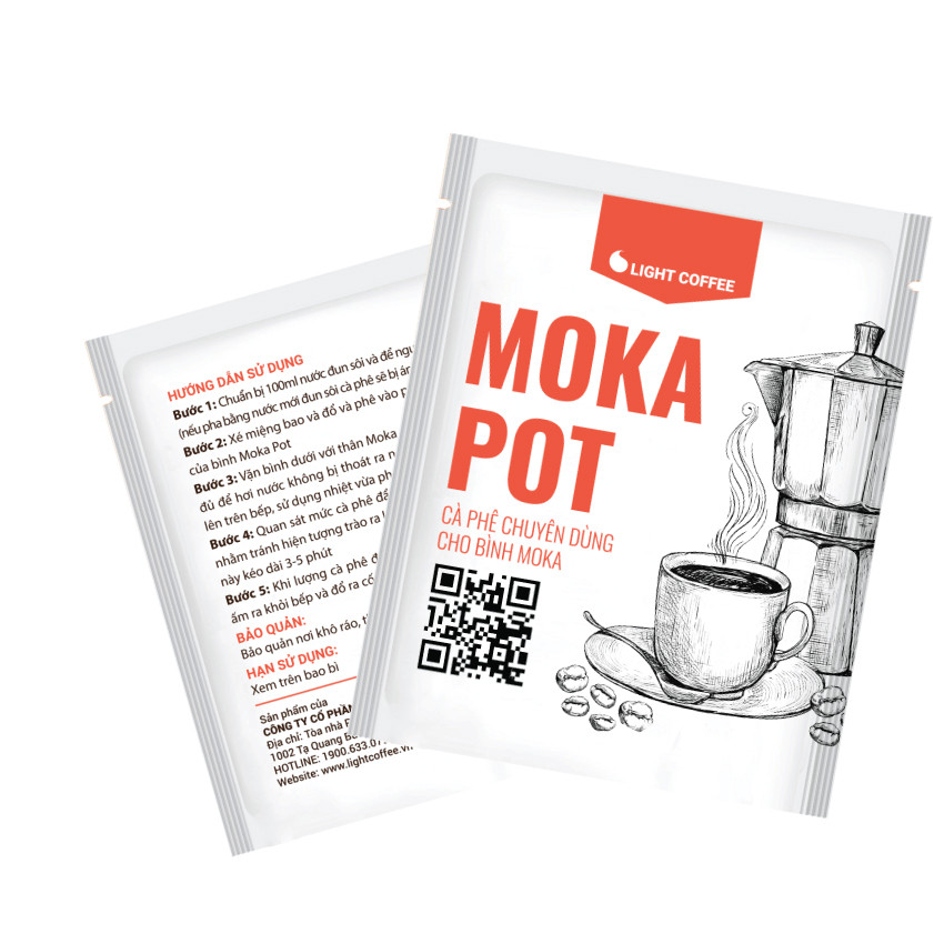 Cà phê pha Moka Pot Light Coffee - túi 15gr