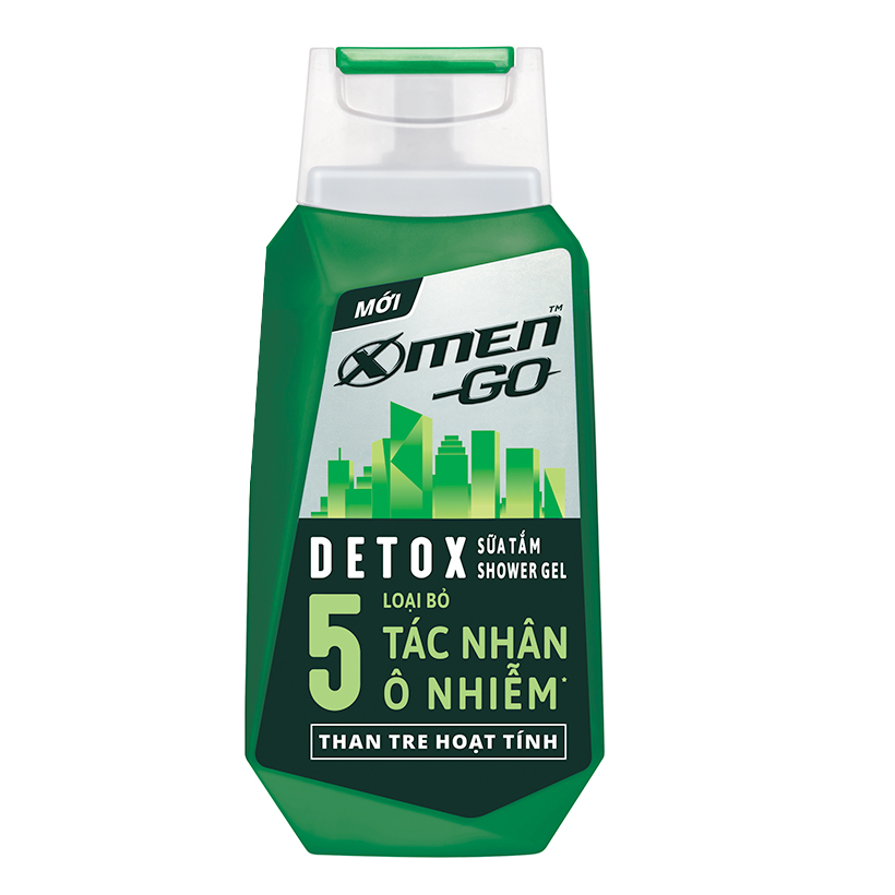 Sữa tắm X-Men Go DETOX Than Tre Hoạt Tính 180G