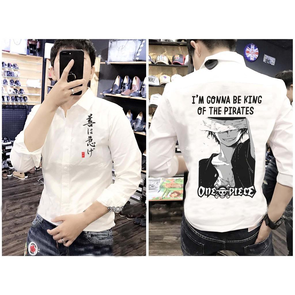 Áo Sơ Mi Đảo Hải Tặc One Piece Siêu Độc | Sơ Mi Luffy | Zoro | Ace giá tốt
