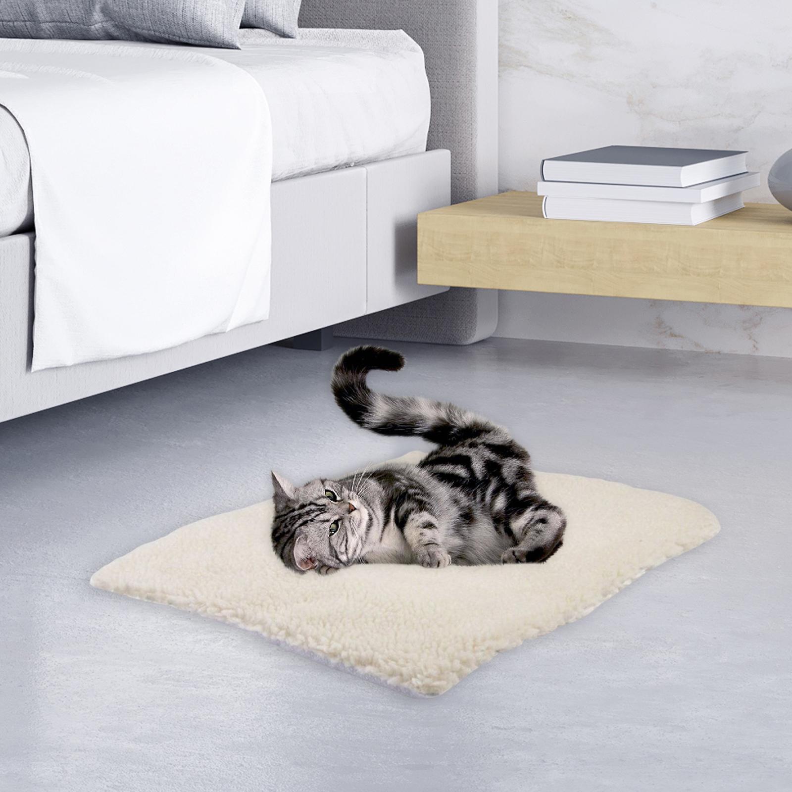 Foldable Warm Pet Blanket, Cat Sleeping Pad Washable, Bedding Cushion, Supplies Dog Mat Kennel, for Puppy Small Medium Rabbit Couch Travel