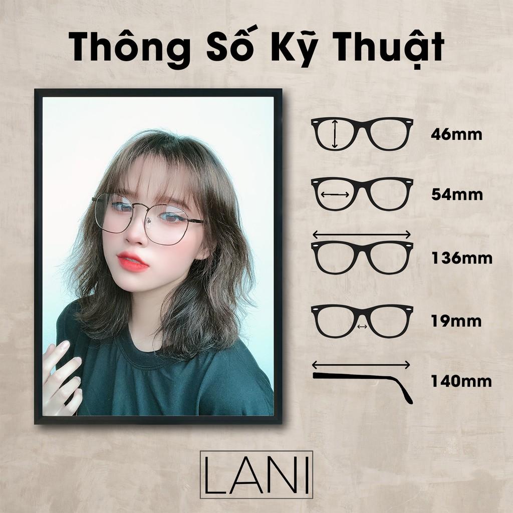 Gọng kính cận nam nữ ulzzang dáng vuông tròn thời trang Lani 9396 - Lắp mắt cận có độ theo yêu cầu