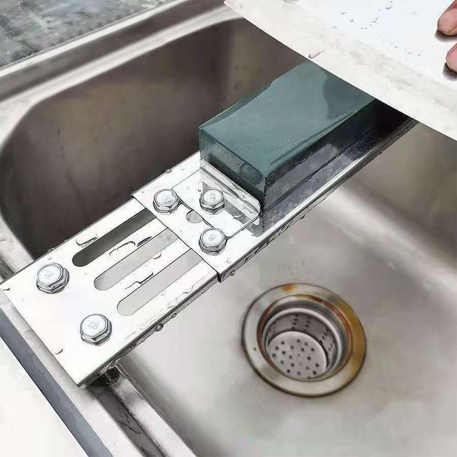 Sharpening Stone Holder Kitchen Sink Rack Adjustable for Household Tools