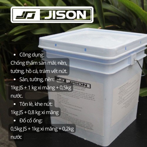 Sơn chống thấm 2 thành phần Jison JS-1 Cao Cấp Thùng 15kg