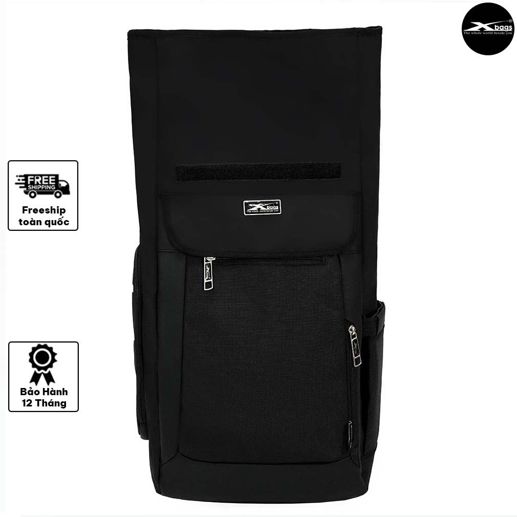 Balo du lịch Xbags Dark Bear 1202 nắp cuộn màu đen