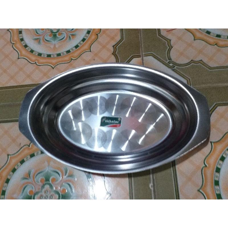 Khay Lẩu Cá Inox - Khay đựng đồ ăn- Dĩa bò né , Đĩa hấp cá - Dĩa Hột Xoài Inox 304 cao cấp không gỉ