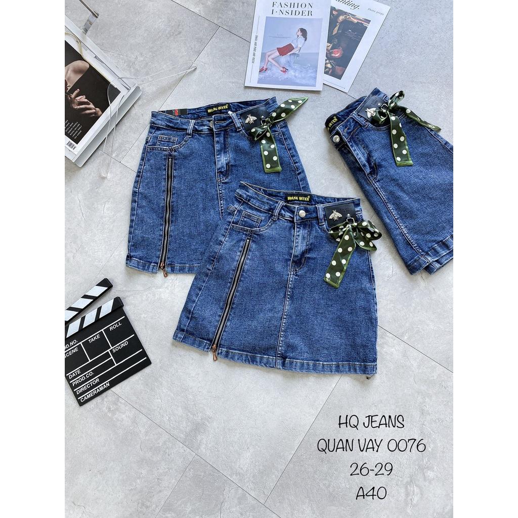 {Mã 076} Chân váy jeans HQJeans bên trong có short