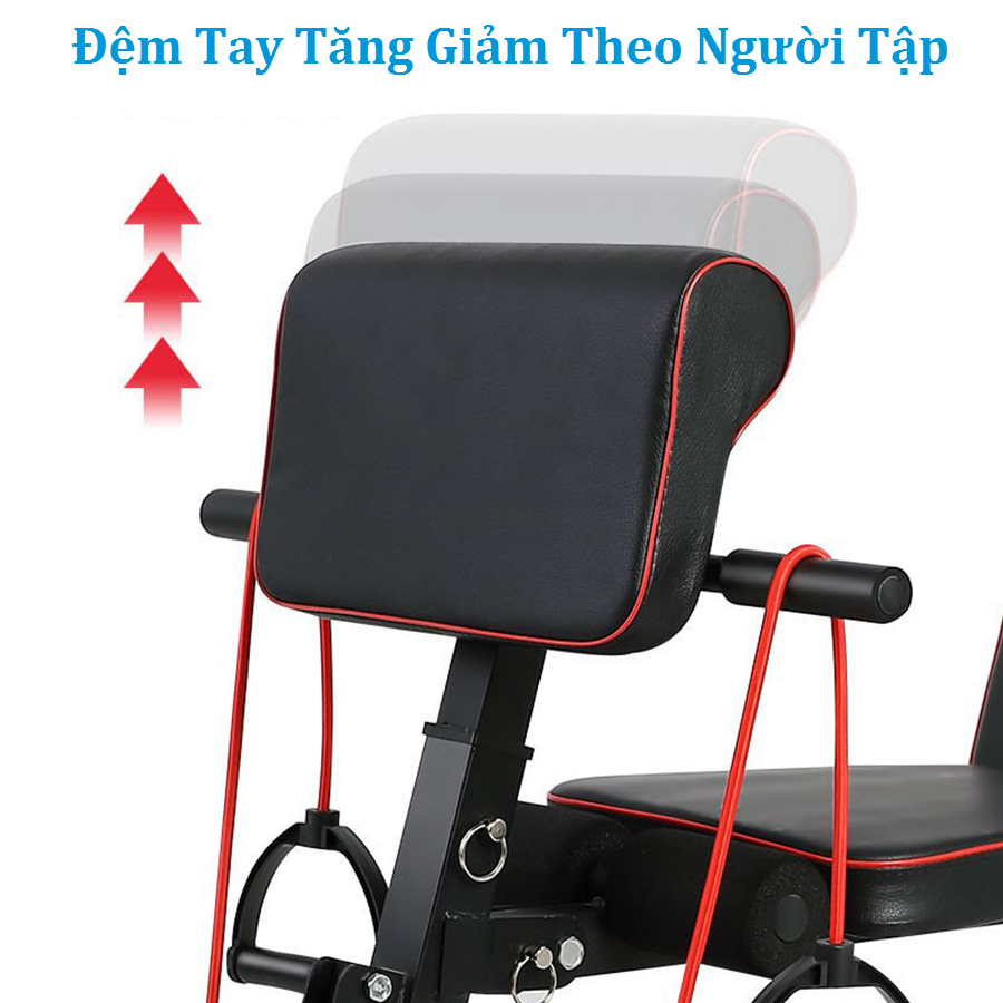 Ghế Tập Thể Hình Đa Năng Gấp Gọn - Ghế Tập Cơ Bụng Tại Nhà Khung Hợp Kim Tải Trọng 150kg, Bọc Da PU, Sử Dụng Tập Cơ Bụng, Cơ Tay, Cơ Ngực và Hỗ Trợ Ngồi Đẩy Tạ