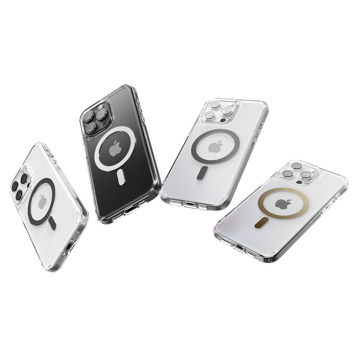 Ốp Lưng dành cho iPhone 15 Pro Max Spigen Crystal Hybrid MagFit Clear Case - Hàng Chính Hãng