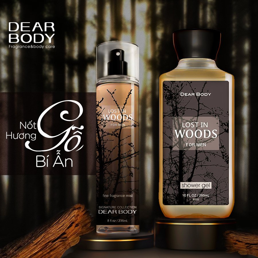 GEL TẮM DEAR BODY Dành cho NAM - DEAR BODY FOR MEN 295ml - GIẢI PHÁP SẠCH DA - LÁNG MỊN - HƯƠNG THƠM NÁM TÍNH - MẠNH MẼ