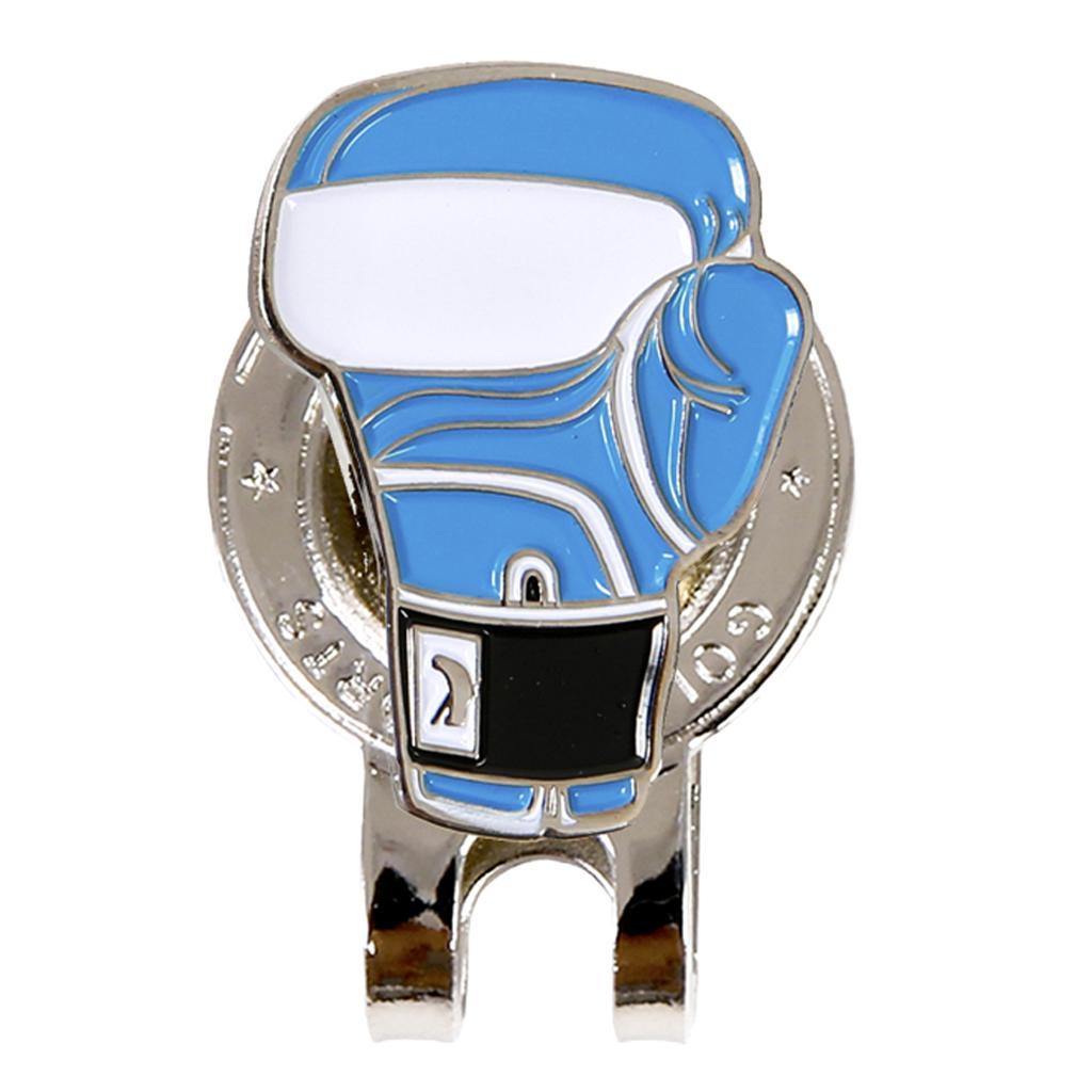 Golf Hat Clip with Detachable Golf Ball Marker Glove Pattern
