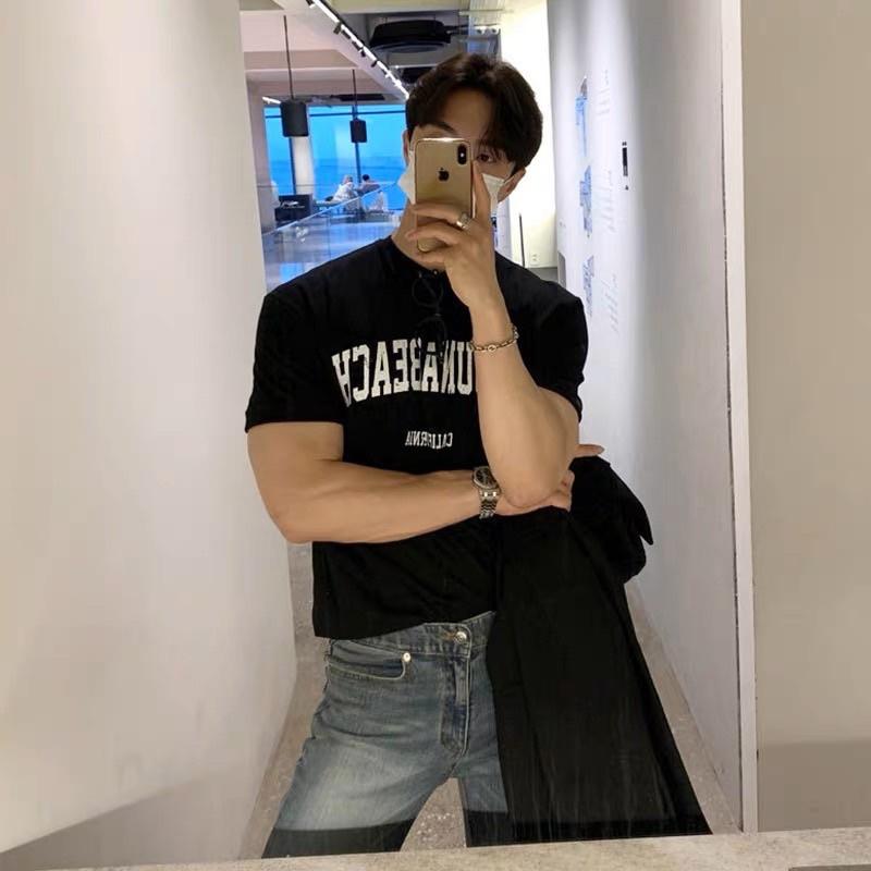 Áo thun cotton 2 chiều áo thun basic nam phong cách hàn quốc