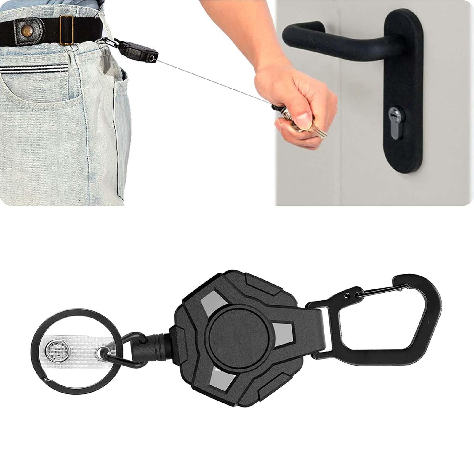 Retractable Keychain Storage Hook Outdoor Carabiner for Picnic Outdoor