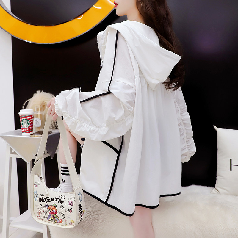 Áo Khoác Nữ Vải Mỏng Mặc Mát Phong Cách Hàn Quốc Ulzzang Áo Khoác Nữ Mũ Rộng Aokhoac-Jess9
