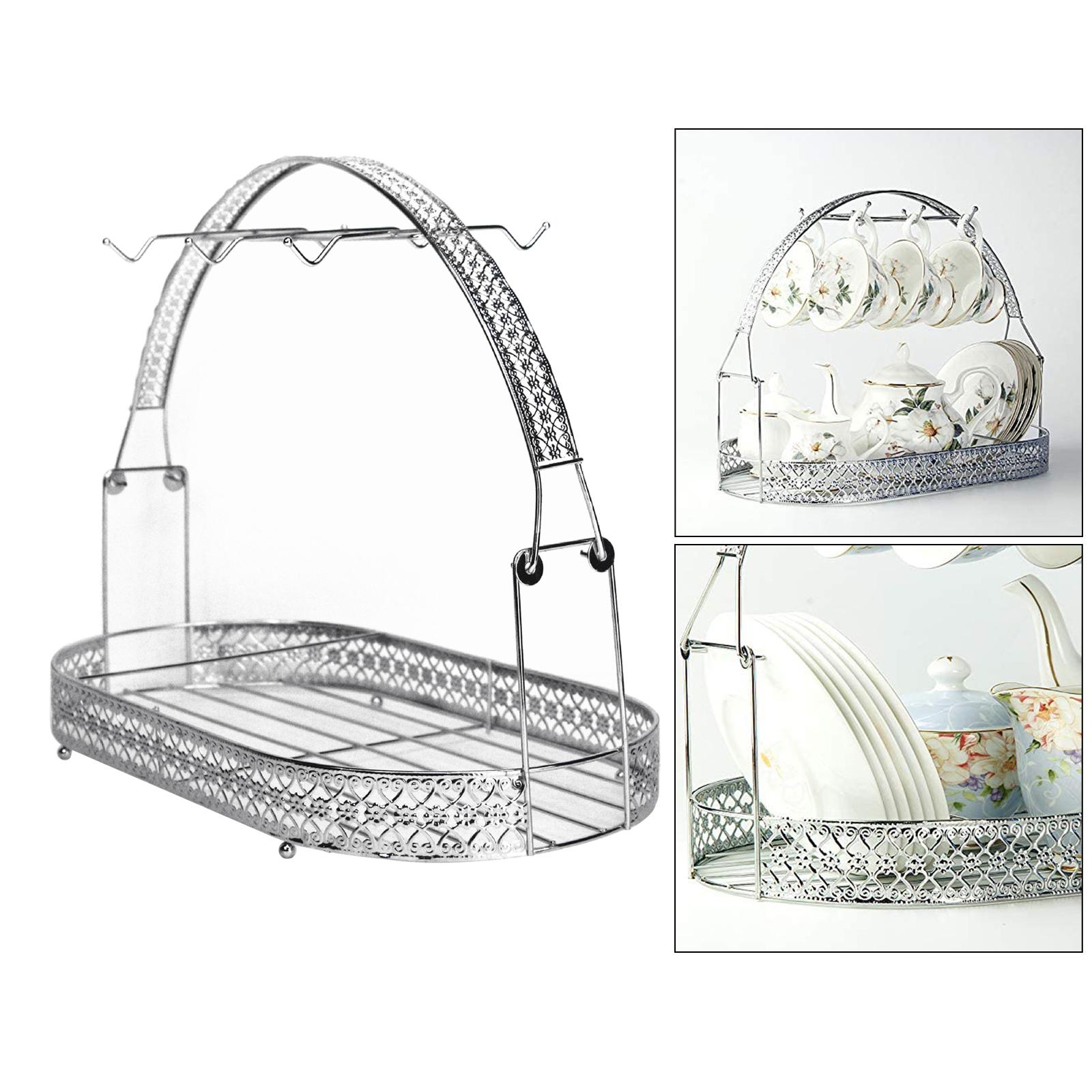 Iron Mug Holder Coffee Rack Coffee Cup Holder Dishes Organizer