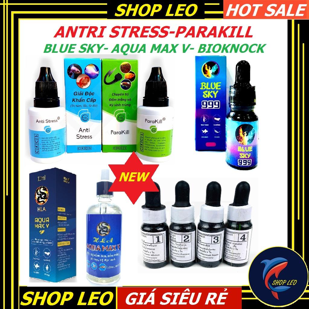 ParaKill & Anti Stress-Bio Knock-blue Sky- Aqua Max V-phòng và xử lý các loại nấm cho cá cảnh-trị nấm cá cảnh hiệu quả