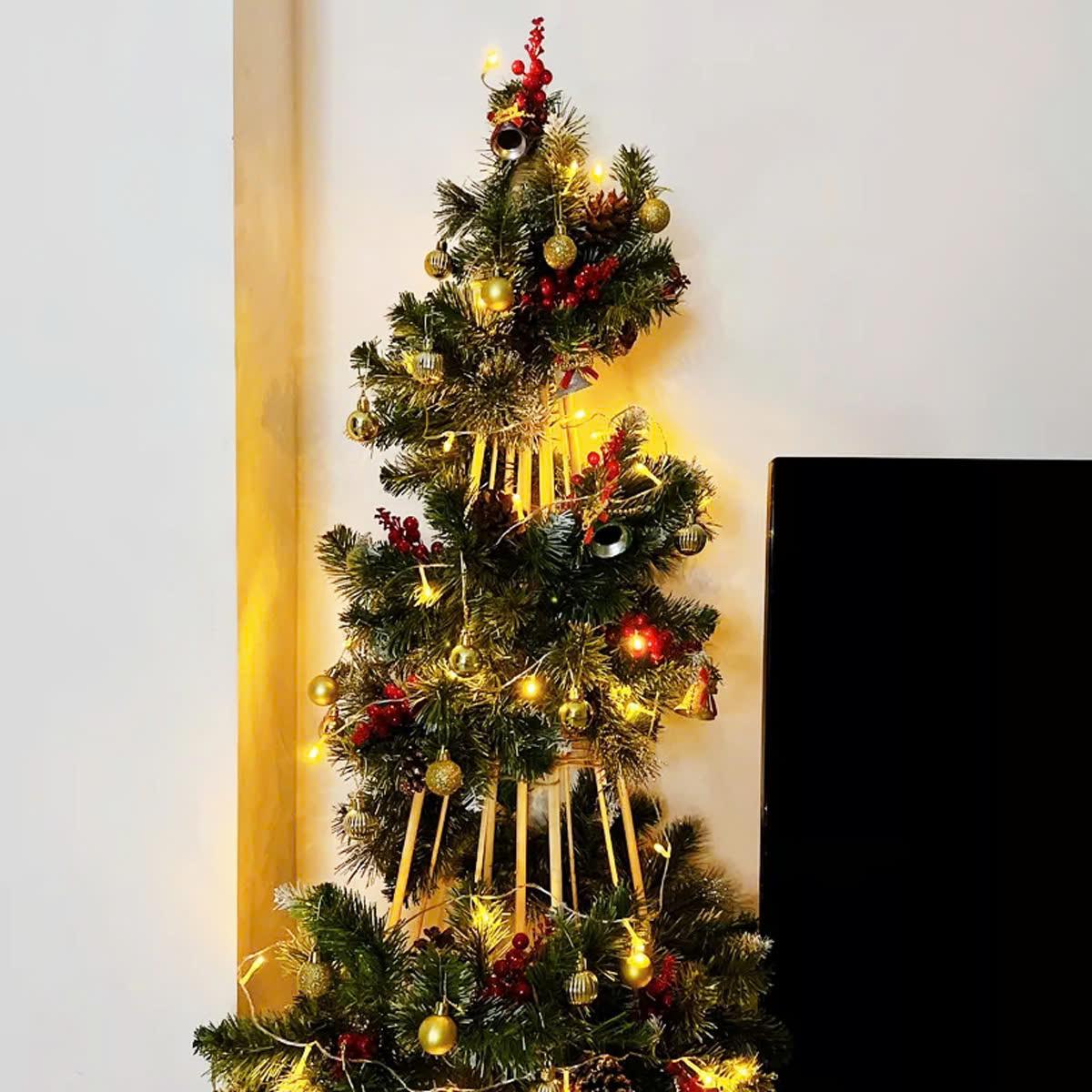Dây Trang Trí Noel 3 Loại Lá Phun Sơn 270 cm - Chaang Chiia LP-G-GLA