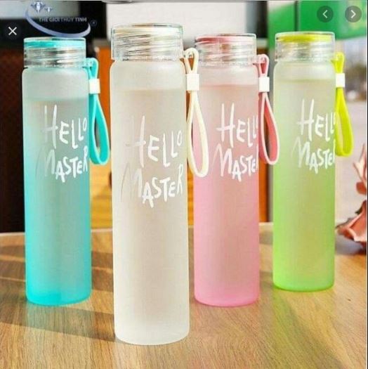 COMBO 3 Bình nước thuỷ tinh hello master 450ml