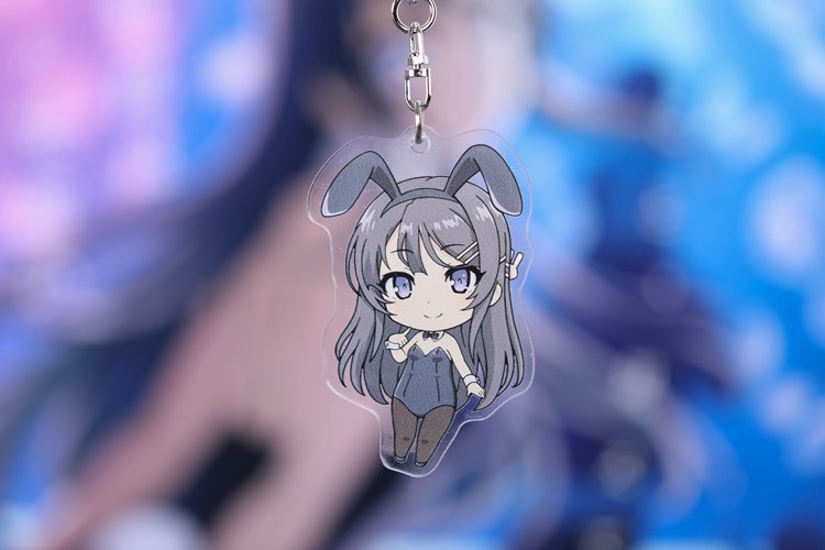 Móc Khóa Anime chibi Bunny Girl Senpai ( Mica trong acrylic)