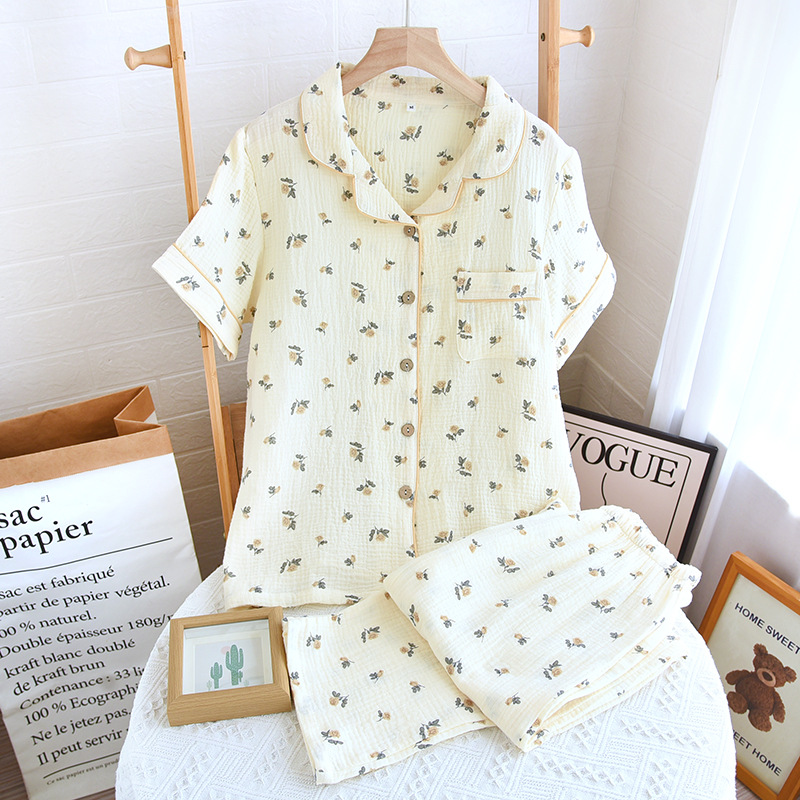 Bộ Pijama, Đồ Bộ Mặc Nhà Áo Cộc Quần Dài Chất Liệu Xô Muslin  M2 Cao Cấp