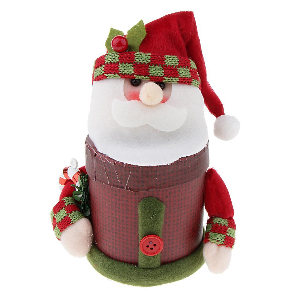 Christmas Linen Candy Boxes Gift Storage Container Table Decor