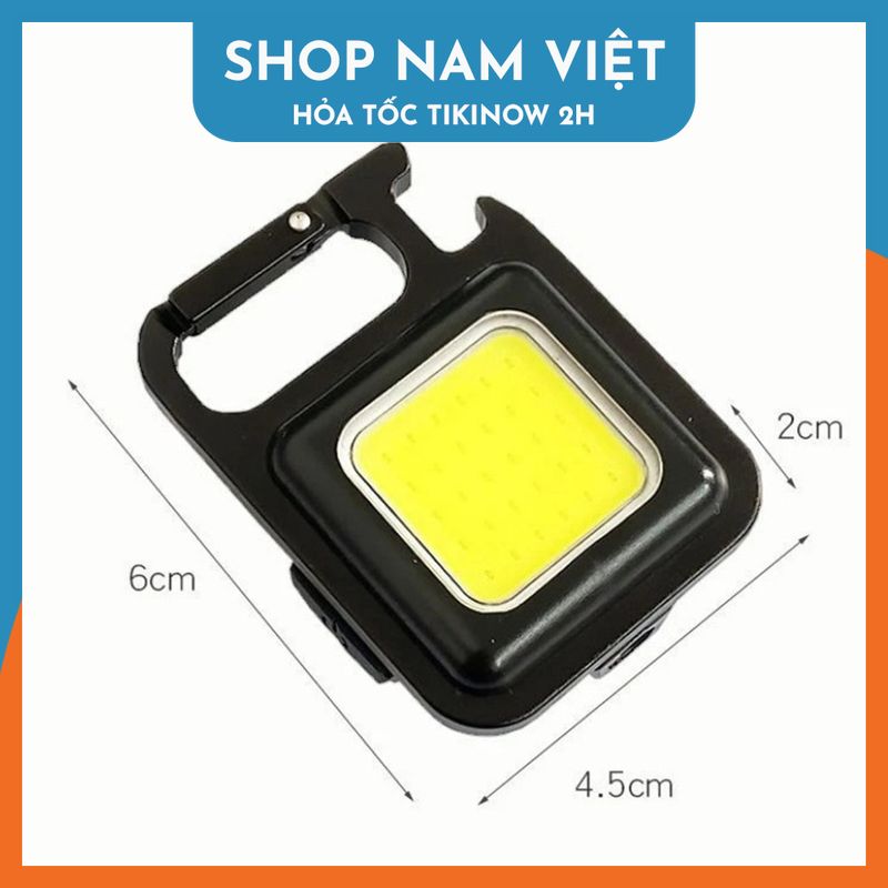 Đèn Pin Móc Khóa Led COB Siêu Sáng Chống Nước, Kiêm Đồ Khui